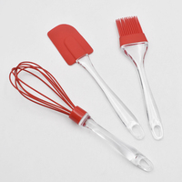 Offre Spéciale 3 pièces ensemble d'outils de gâteau en silicone antiadhésif poignée transparente pour la cuisine à domicile cuisson directement des fournisseurs de cuisson