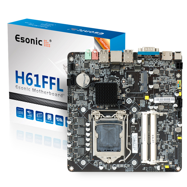 Esonic Desktop Mainboard ATX H61 Motherboard LGA1155 Ddr3 for 2 3rd Generation I3 I5 I7