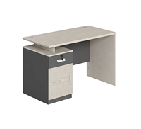 Bureau de direction moderne pour petit bureau à domicile, table d'ordinateur avec panneau en bois, style bureau en bois