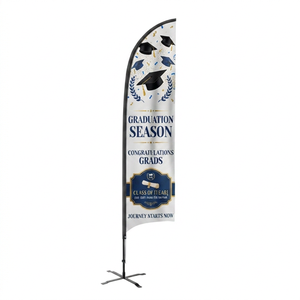Mât de drapeau commercial extérieur robuste en aluminium de 20 et 25 pieds avec corde, clip pivotant et support rotatif pour parking et commerce - Product Image 1