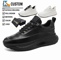Chaussures de course personnalisées en cuir PU pour le sport et la mode, baskets respirantes en maille pour hommes et femmes, vente en gros OEM, sans logo