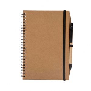 Mairun Vintage A5 Coil-Bound <b>Ring</b> Cover <b>Binder</b> Kraft Paper Happy Planner Notebook Printed Style Durable 80 Sheets Model Mr311 - Product Image 1
