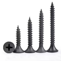 Tornillos para paneles de yeso de acero con fosfato negro OEM 2026, cabeza plana, rosca gruesa, fresa cruzada, M6 30 DIN 2.5 pulgadas