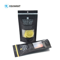 Offre Spéciale Personnalisé Imprimé Mylar Sacs Stand Up Zipper Refermable Sacs Avec Fenêtre Pour Café Collation Thé Noix Packagingfood Grade