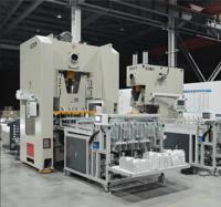 Machine de fabrication de barquettes et de conteneurs alimentaires en aluminium très populaire pour la vente à emporter