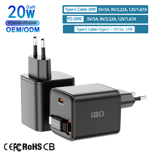 <span class=keywords><strong>Cargador</strong></span> de Pared IBD <span class=keywords><strong>Original</strong></span> PD de 20 W con <span class=keywords><strong>Cable</strong></span> Retráctil Gan, 2 Puertos Tipo C en 1, Carga Rápida para Teléfonos Móviles <span class=keywords><strong>iPhone</strong></span> y Android - Product Image 4