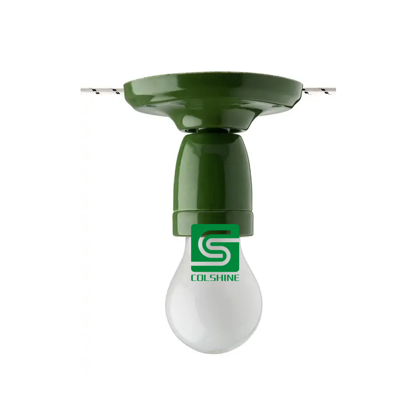 Фарфоровый настенный светильник E27 винтажный керамический светильник