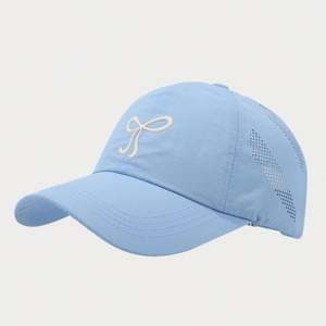 Casquettes de sport d'été fines à séchage rapide avec nœud, chapeaux de golf, casquettes de baseball respirantes simples pour femmes et hommes, protection solaire extérieure - Product Image 4