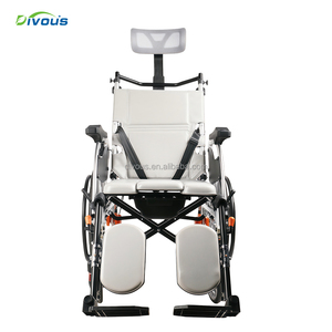 High-Quality Lightweight Foldable Aluminum Alloy Reclining Manual Wheelchair <b>For</b> Elderly and <b>Disabled</b> Commode Wheelchair - Product Image 6