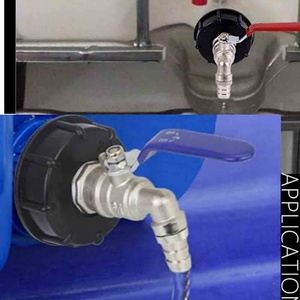 วาล์วเชื่อมต่อถังน้ำ IBC วาล์วเปลี่ยนทดแทนสำหรับอะแดปเตอร์ถังน้ำ S60X6 ข้อต่อสายยางถังน้ำ ข้อต่อ IBC สำหรับสวน - Product Image 5