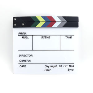 2pcs Acrylique Film Clapboard Movie Clapper Board Director's Cut <span class=keywords><strong>Action</strong></span> Scene White Movie <span class=keywords><strong>Action</strong></span> Slate Clapper Board - Product Image 5