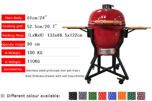 Prix Concurrentiel En Acier de Fer Support Oeuf Style <span class=keywords><strong>BARBECUE</strong></span> 24 pouces En Céramique Dôme Grill - Product Image 6