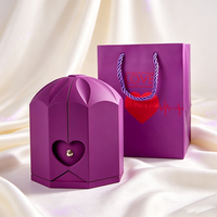 Großhandel Kreative Doppelt-Öffnende Ewige Blumen-Mosaik Große Rosen-Geschenkbox im Schubladenstil, Anpassbares Produkt mit LED für Weihnachten und Ostern