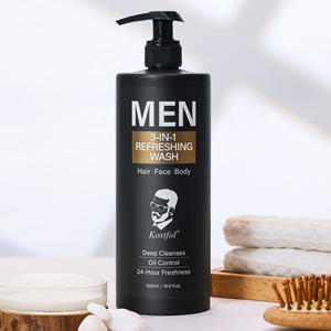 Gel de Ducha Hidratante 3 en 1 <span class=keywords><strong>para</strong></span> <span class=keywords><strong>Hombre</strong></span>, 500 ml, <span class=keywords><strong>para</strong></span> Cuerpo, Rostro y Cabello, Sin Parabenos, <span class=keywords><strong>para</strong></span> Piel Seca - Product Image 1