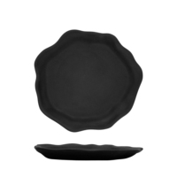 Plato Plano de Grafito Oyster de 21 cm para Servir Alimentos