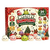 Calendrier de l'Avent de Noël 24 Jours, Boîte Mystère, Jouet Squishy en TPR en Forme de Boulette, Cadeau Surprise de Noël