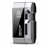 Démarreur de batterie portable avec pompe à air et gonfleur de pneus, batterie externe pour voiture avec port USB et lumière LED pour berlines et SUV