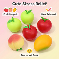 FuYi Groothandel Fruit Zintuiglijke Squishy Speelgoedset Zachte Speelgoedjes Stressverlichtende Knijp Speelgoedjes Langzaam Terugverende Speelgoedjes Gesimuleerde Fruit Speelgoedjes