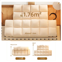 Petit canapé pour petits appartements, canapé-lit simple inclinable et transformable pour location, canapé-lit pliable