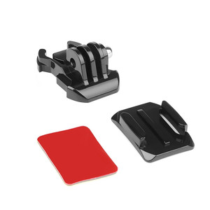 Support de fixation incurvé 3-en-1 pour caméra d'action avec autocollant adhésif et boucle à dégagement rapide, support de base pour GoPro Hero 13 12 11 10 9 Insta360 - Product Image 2