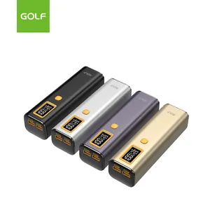 GOLF Aluminium Alloy Powerbank LCD Digital Display 21700 Battery Case OEM Fast Charging 100W PD Power Bank 20000mAh For Mobile