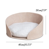 Maison de nid pour chat rond et confortable, en feutre universel, canapé-lit chaud pour chat de compagnie