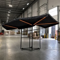 Auvent latéral XL autoportant 4x4 personnalisé à 270 degrés, double poteau 2m 2.5m, pour voiture et SUV, avec éclairage LED tricolore