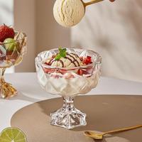 Tasse en verre jetable créative pour crème glacée aux fruits aigres Milkshake pour le service de desserts ménagers