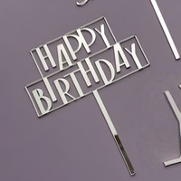 Décorations de gâteau d'anniversaire réutilisables en acrylique, écologiques, accessoires de pâtisserie pour fêtes