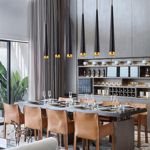 Lampade a sospensione a LED a tubo lungo lampada a sospensione illuminazione cucina isola dimmerabile sala da pranzo Bar 5W 7W 50 alluminio 24 110 - Product Image 4