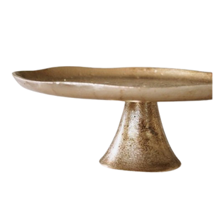 Premium Round Antique Metal Gold Cake Stand Elegant Vintage Dessert Display for Weddings & Parties Durable Metallic Cake Holder - Product Image 6