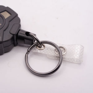 Garantie de qualité Anti-perte Mousqueton tactique en ABS Porte-badge à enrouleur avec cordon métallique rétractable 45g 151mmx42mmx16mm - Product Image 5