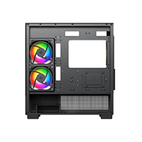H6 Deux Côté Verre Trempé Vue Panoramique Peak Performance Ordinateur Cas Micro ATX HD USB3.0 Pc Gamer Cas Avec Écran D'affichage