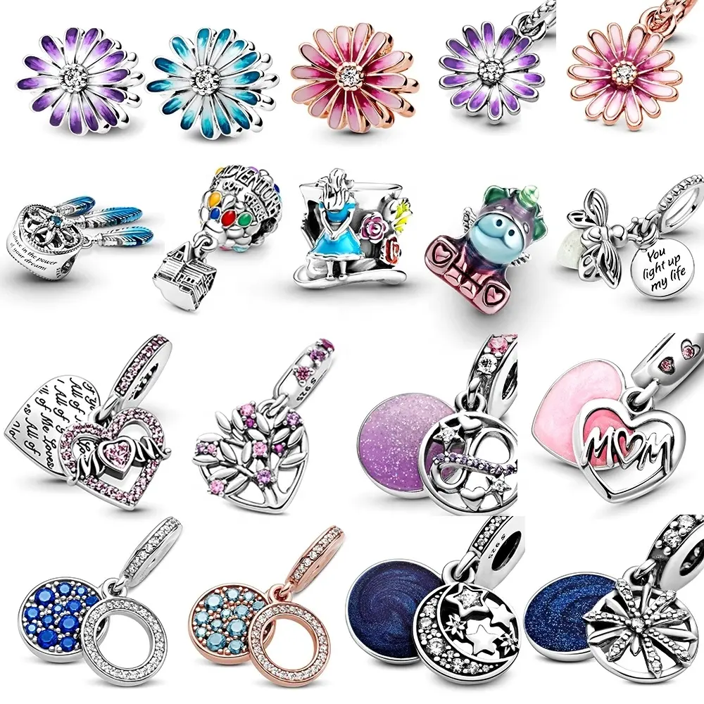 Sterling Perhiasan Perak Desainer Diy Gelang untuk Pandora Kit Mewah Hadiah Ulang Tahun Manik-manik Wanita Pesona untuk Gelang Membuat