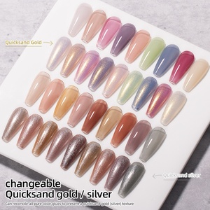 JTING Gel à ongles à paillettes liquides changeantes, or et argent, vernis à ongles UV LED, fournisseur professionnel de produits pour ongles, vente chaude - Product Image 2