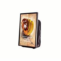 11,6/15/17/18.5/21.5/24/27/32 pulgadas mochila digital publicidad cartelera caminar pancartas mochila publicidad pantalla