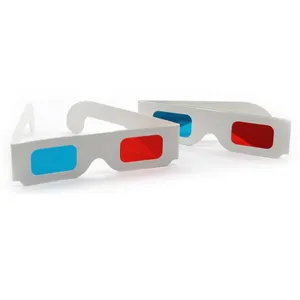 Бумажные 3D очки Anaglyph, бумажные 3D солнцезащитные очки, анаглиф, красные/синие 3d-очки для просмотра фильмов и видео