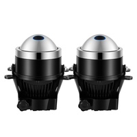 Phare antibrouillard LED laser transfrontalier 3.0 pouces, double faisceau, haute luminosité, lentille HD, 12 V 55W, ajustement universel, trois couleurs