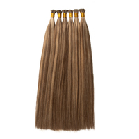 Extensions de cheveux humains de qualité supérieure, double trame, à pointe en I, cuticules alignées, non endommagées, longue durée, résistantes à la chaleur, micro-liens