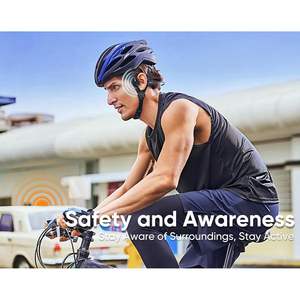 Auriculares de Conducción Ósea de Oreja Abierta, Resistentes al Sudor IPX6, Ligeros, Deportivos, Inalámbricos, 33 Horas de Duración de Batería, con Botón - Product Image 4