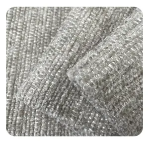 Meubles maison textile 100% polyester tissus d'ameublement lin look canapé rideau tissu