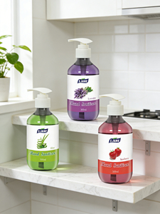 <span class=keywords><strong>Gel</strong></span> désinfectant pour les mains sans eau à l'alcool éthylique personnalisé avec logo de marque, 300 ml, parfum lavande, avec pompe - Product Image 5