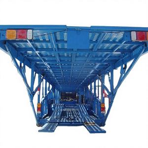 Semi-remorque porte-voitures extensible à 8 positions, 2/3 essieux, robuste, avec rampe de chargement pour le transport de plusieurs véhicules - Product Image 1