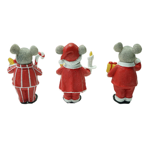Resin Christmas Craft Christmas <strong>Mouse</strong> Figurine Resin <strong>Ornament</strong> - Product Image 4