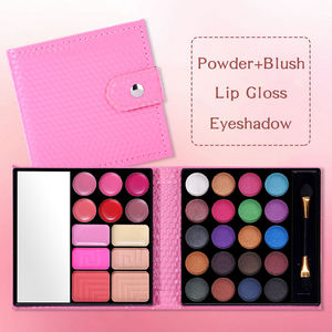 Palet Rias Vegan Bentuk Buku dengan Cermin, <span class=keywords><strong>Eyeshadow</strong></span> dan Blush - Product Image 1