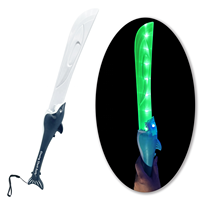 Bâton lumineux en forme de requin pour enfants, bâton LED en plastique avec corde de suspension, 2 couleurs au choix avec son