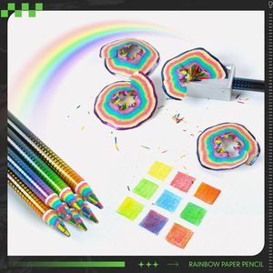 Matite colorate arcobaleno <span class=keywords><strong>per</strong></span> bambini, materiali artistici <span class=keywords><strong>per</strong></span> <span class=keywords><strong>colorare</strong></span>, disegnare, sfumare, regali <span class=keywords><strong>per</strong></span> ragazze e ragazzi adolescenti, confezione <span class=keywords><strong>da</strong></span> 12. - Product Image 3