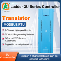 Controlador lógico programable Oshangming 32 DI 32 DO PLC 2 analógico 8 pulsos Modbus Rtu TCP con RS485 RS232 Lan para Servo