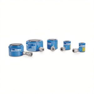 Ttake Single-Acting Hydraulic Cylinders Compact Line Blue Body With Metal Fittings For Industrial Use - Product Image 2