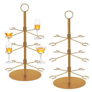 Supporto per <span class=keywords><strong>albero</strong></span> da Cocktail in metallo dorato a 3 livelli in fabbrica con supporto per flauto da Champagne di tipo 12 portabagagli per vino - Product Image 1